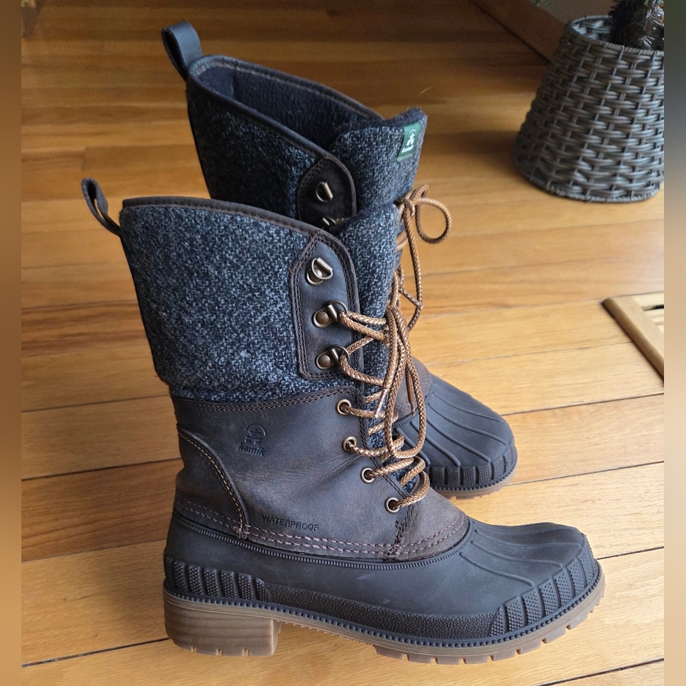 Kamik Sienna 2 Dark Brown and Gray Winter Boots Womens‎ 9